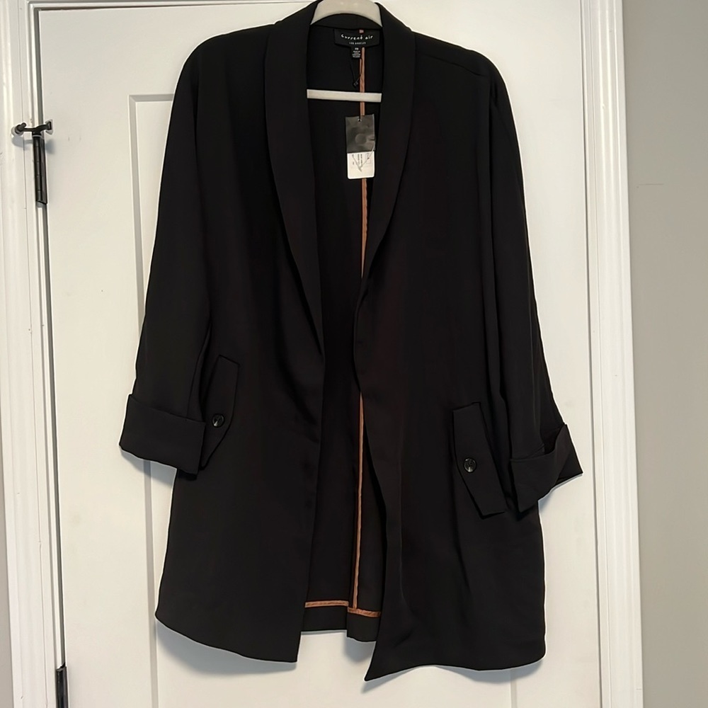 Current Air Black‎ Woven Blazer Jacket